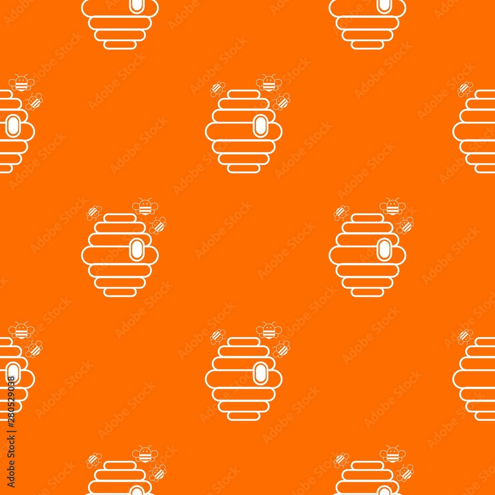 Poster swarm pattern vector orange for any web design best