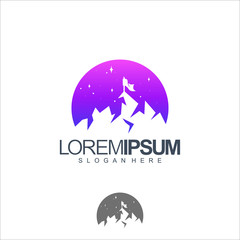 castle logo design vector illustration