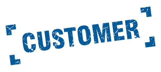 customer stamp. customer square grunge sign. customer