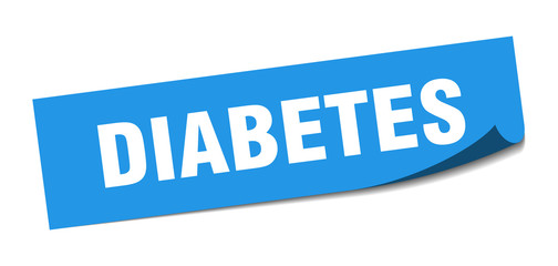 diabetes sticker. diabetes square isolated sign. diabetes