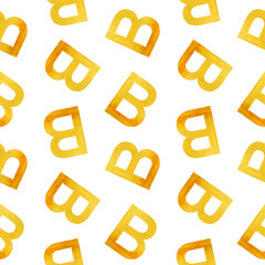 Seamless pattern with letters B
