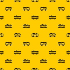 Train cargo wagon pattern seamless vector repeat geometric yellow for any design