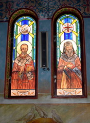 glass window from a Greek church