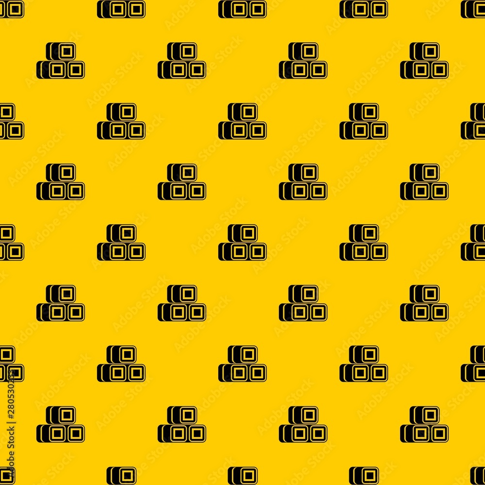 Poster hay bundles pattern seamless vector repeat geometric yellow for any design