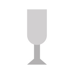wine or champagne glass, restaurant related flat design icon.