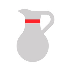 milk or water jug restaurant related flat design icon.