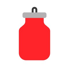 storage bottle, restaurant related flat design icon.