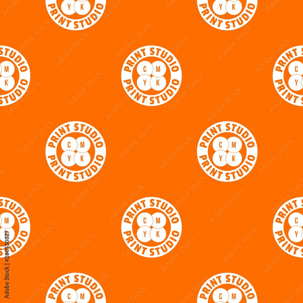 Poster new print studio pattern vector orange for any web design best