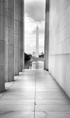 Capitol Dome Washington Monument From Lincoln Memorial Washington DC