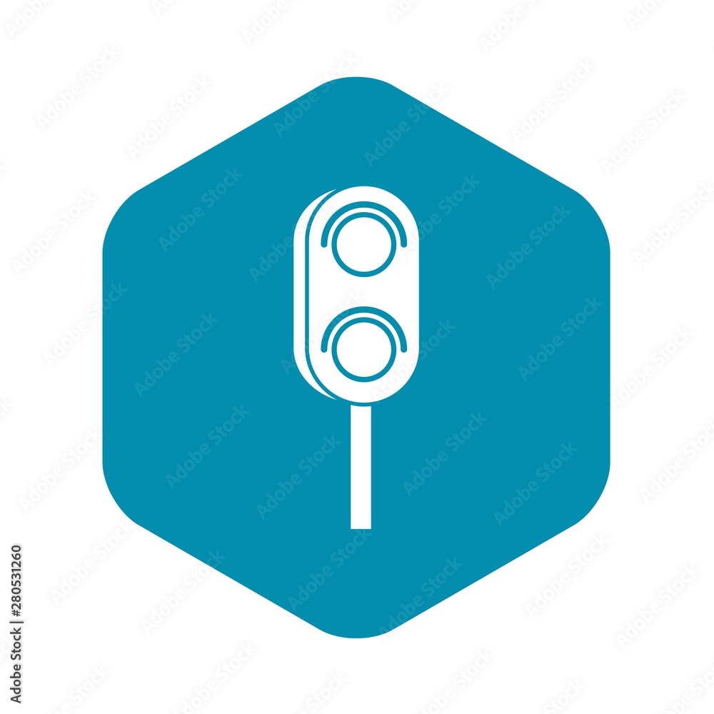 Poster semaphore trafficlight icon. simple illustration of semaphore vector icon for web design