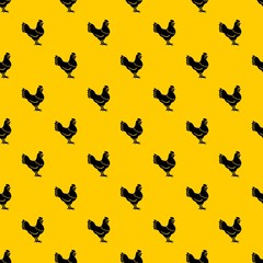 Hen pattern seamless vector repeat geometric yellow for any design