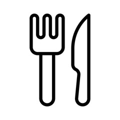 Fork and knife.restaurant editable outline icon