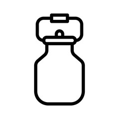 Milk pot.restaurant or kitchen utensil related. editable outline icon