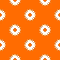 Rolgordijnen Oranje Honing bloemenpatroon vector oranje voor elk webdesign best