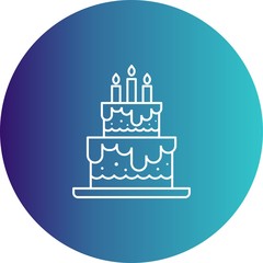 Happy birthday cake icon for your project