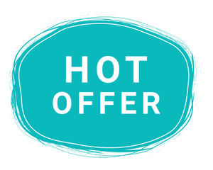 Hot Offer, Speech Bubble Banner, Element Design Template, App Icon, Vector Illustration. Eps 10