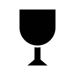 wine or champagne glass, restaurant solid black icon.