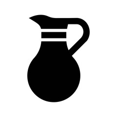 milk or water jug restaurant related solid design icon.
