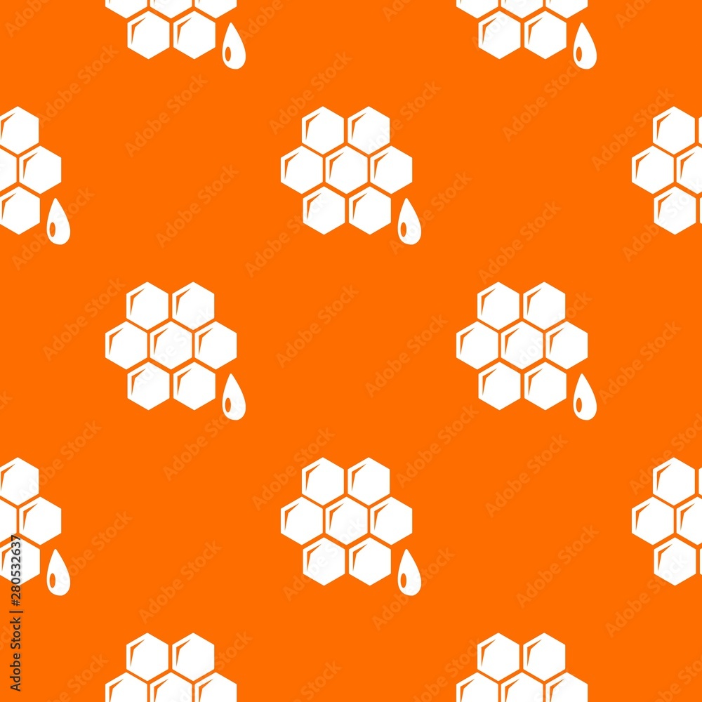 Aufkleber honeycomb pattern vector orange for any web design best