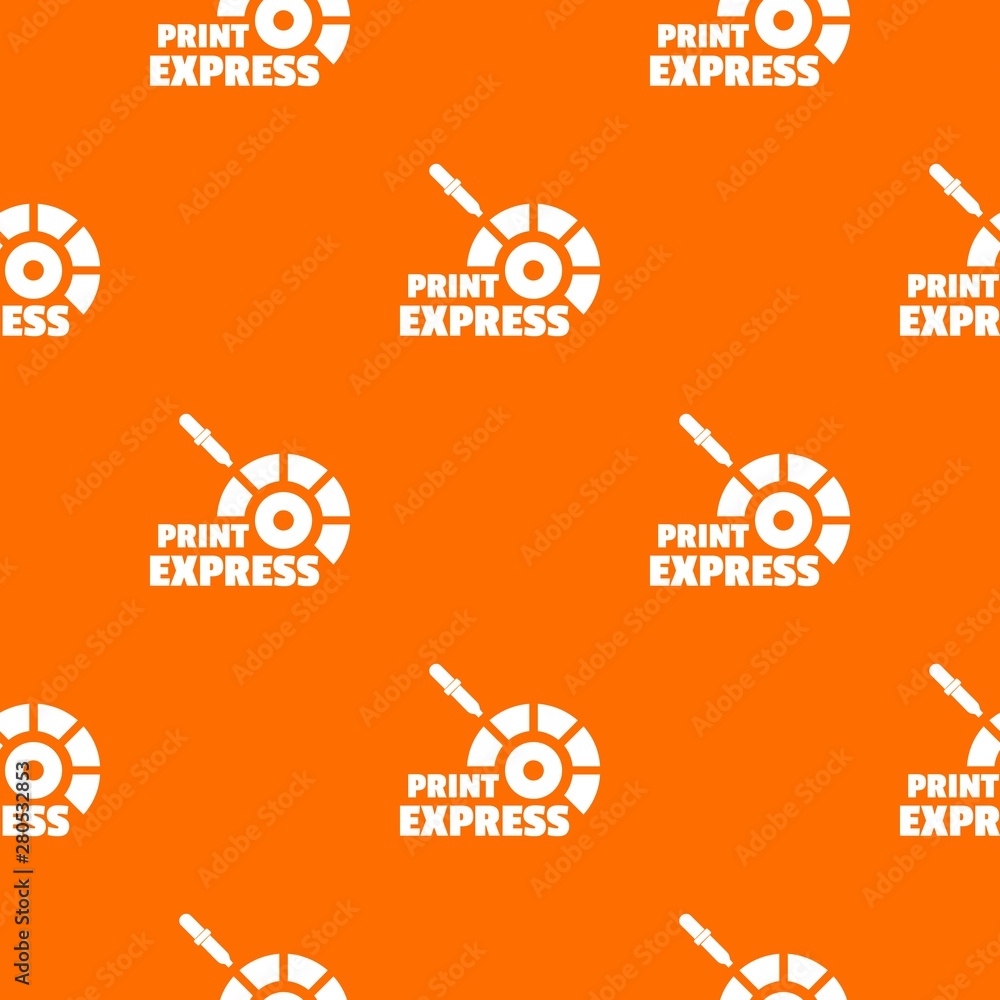 Poster print express pattern vector orange for any web design best