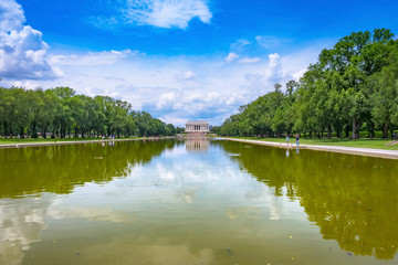 Reflecting Pool Reflection Abraham Lincoln Memorial Washington DC
