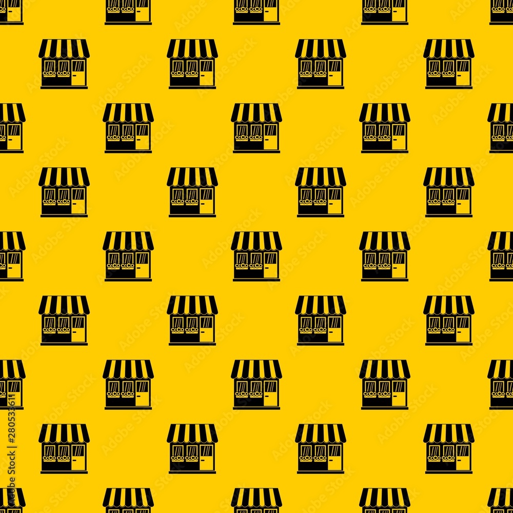Poster store pattern seamless vector repeat geometric yellow for any design