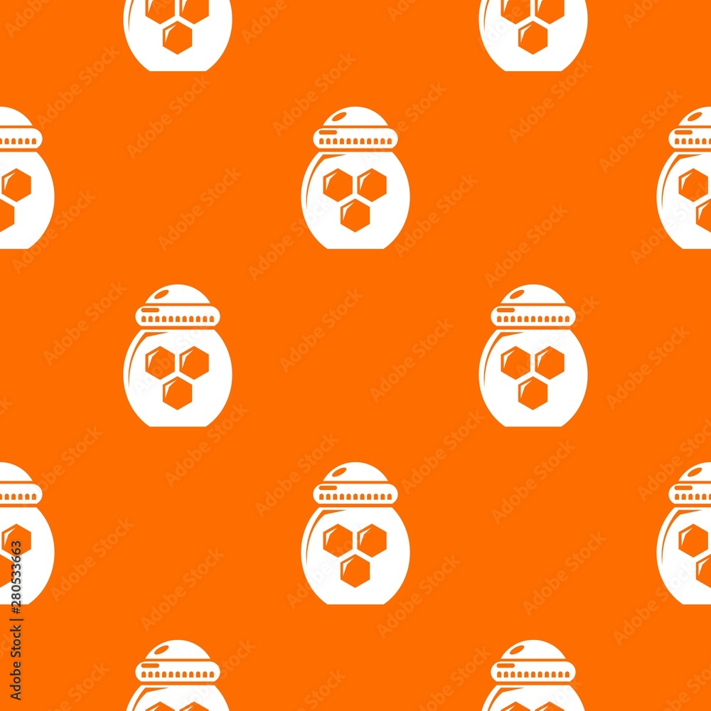 Poster jar honey pattern vector orange for any web design best
