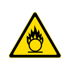 Beware oxidizing substance sign