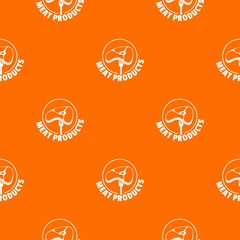 Meat products pattern vector orange for any web design best