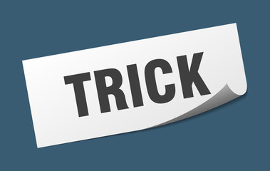 trick sticker. trick square isolated sign. trick