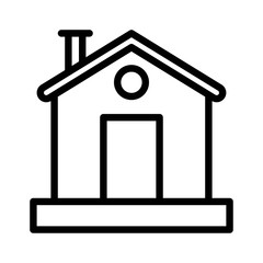 guest house festival celebration Xmas editable outline icon.