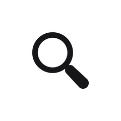 Search icon. Magnifying glass icon, vector magnifier or loupe sign. Язык ключевых слов: English