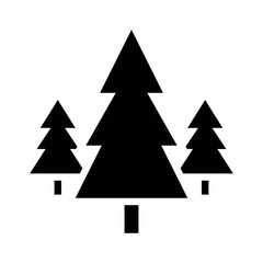 Fototapeta premium pine tree Xmas black solid icon.