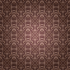 Brown decorative wallpaper background texture, vector image