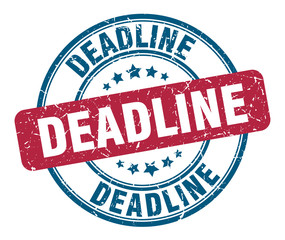 deadline stamp. deadline round grunge sign. deadline