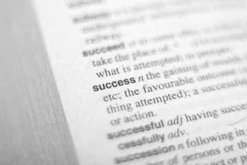 Fototapeta premium The definition of the word Success in the dictionary