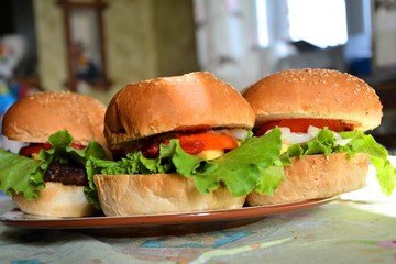 sandwich with cheese and vegetables
