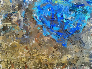 Drip abstract painting. Modern American style of painting. Style of drip painting. Expressionism pattern.