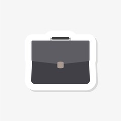Briefcase sticker in trendy design style. Briefcase icon isolated on white background