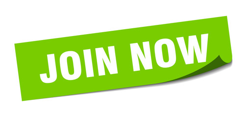 join now sticker. join now square isolated sign. join now