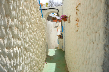 Beautiful White Stone Walls and Streets at Las Playitas, Fuerteventura
