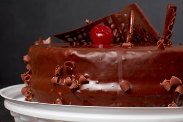 piece of chocolate cake