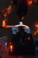 blacksmith spark and fire background