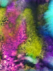 Abstract background, hand-painted texture, watercolor painting, drops of paint, paint smears. Design for backgrounds, wallpapers, covers and packaging.Banner for text, grunge element for decoration.