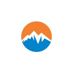Mountain logo template vector icon illustration