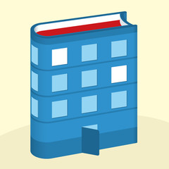 Book building concept. Literature or reading metaphor.