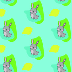 Color pattern of little identical rabbits