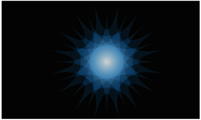 Blue vector star with transparency