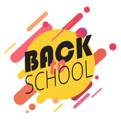 The inscription "back to school" on a white background. Vector illustration.