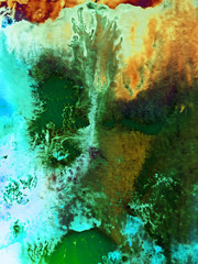 Abstract background, hand-painted texture, watercolor painting, drops of paint, paint smears. Design for backgrounds, wallpapers, covers and packaging.Banner for text, grunge element for decoration.